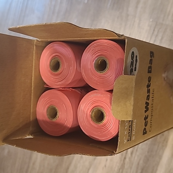 Go BioHome Compostable Dog Poop Bag 120 counts pink - Picture 7 of 7